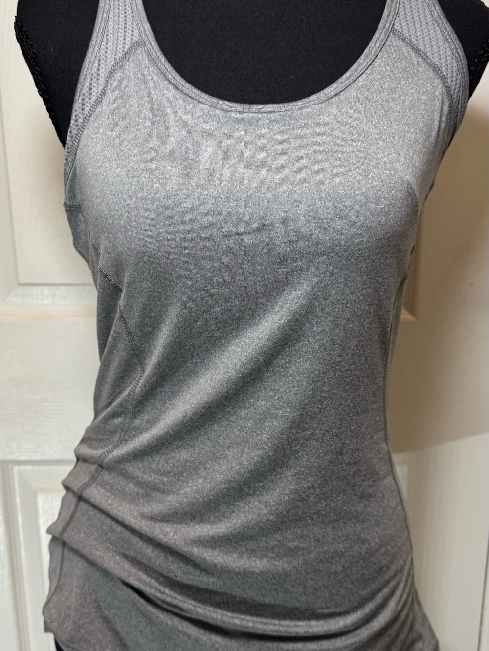 Danskin Now Gray Racerback Performance Tank